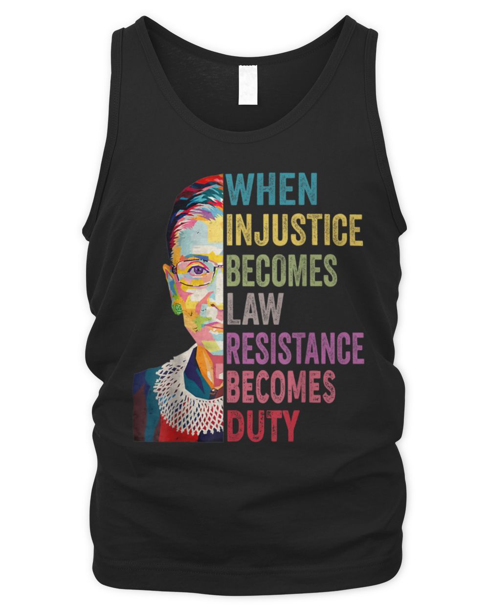 When Injustice Becomes Law Resistance Becomes Duty Women T-Shirt Men's Tank Top black s