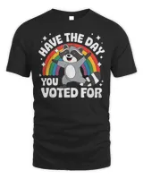 Vintage Have The-Day You Voted For Retro Rainbow T-Shirt Unisex Standard T-Shirt black s