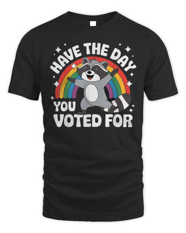 Vintage Have The-Day You Voted For Retro Rainbow T-Shirt